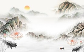 古风 中式新山水画 TIF分层