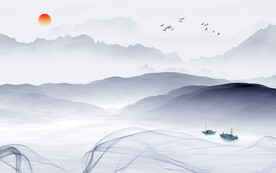 新传 中式新山水画 TIF分层