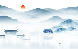 高档 中式新山水画 TIF分层