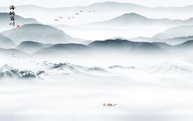 别墅 简意中式山水 TIF分层