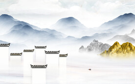 意境 简意中式山水 TIF分层