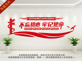 不忘初心文化墙