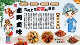 卤肉卤味背景墙
