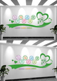 健康小屋文化墙背景墙