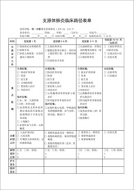 支原体肺炎临床路径表单