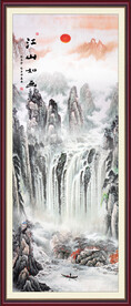 竖幅国画