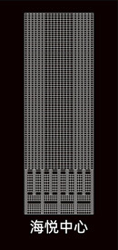 泉州地标建筑线稿海悦中心