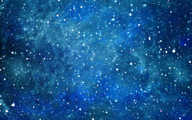 蓝色星空星云背景墙