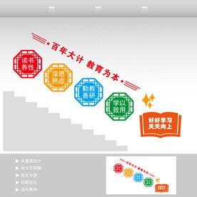 学校楼梯文化墙