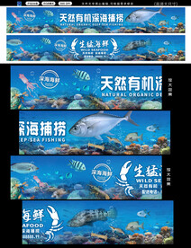 海鲜展板