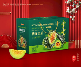 甜瓜礼盒 博洋蜜瓜包装