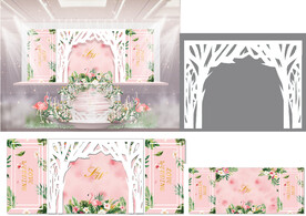 火烈鸟婚礼背景