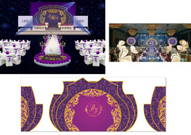 高贵紫金婚礼背景