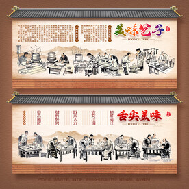 包子文化背景墙