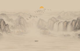 新中式禅意山水画 