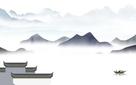 别墅 意境中式山水 TiF分层