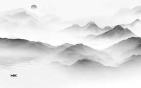 意境 灰色素雅山水 TiF分层