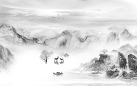 别墅 灰色素雅山水 TiF分层