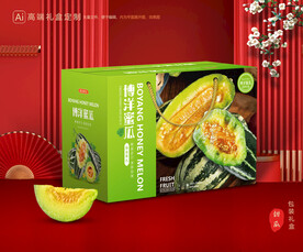 甜瓜礼盒 博洋蜜瓜包装