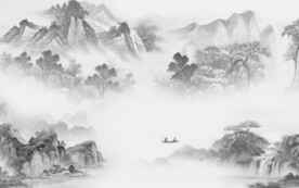 高端 最新灰色山水 TiF分层