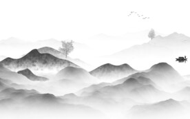 高档 最新灰色山水 TiF分层