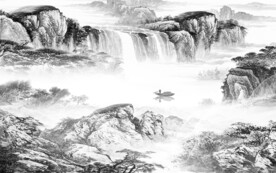 客厅 灰色中式山水 TiF分层