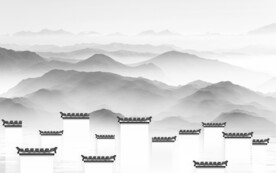 高清 简约山水墙画 TIf分层