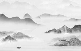 新款 意境灰色山水 TiF分层