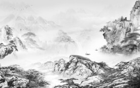 人气 意境灰色山水 TiF分层