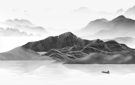 高档 灰色新传山水 TiF分层