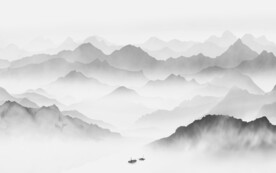 最新 灰色意境山水 TiF分层