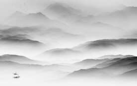 高端 灰色意境山水 TiF分层