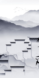 新品 高档山水玄关 TIF分层