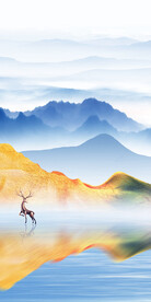 现代 高档山水玄关 TIF分层