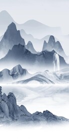 淡雅 新意境玄关画 TiF分层