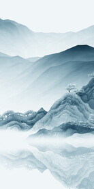 简约 山水玄关框画 TIF分层