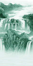 素雅 新山水画玄关 TiF分层