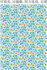 清新植物图案  牛油果