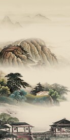 爆款 中式高档玄关 Tif分层