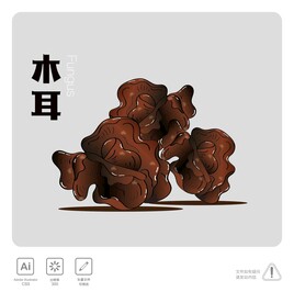 木耳 插画