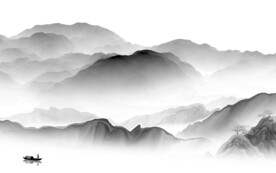 意境 灰色清晰山水 TiF分层