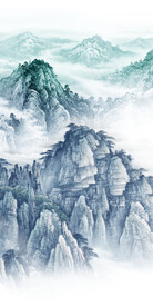 高雅 清晰山水玄关 TIf分层