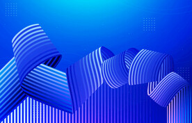 蓝色3D立体流体渐变