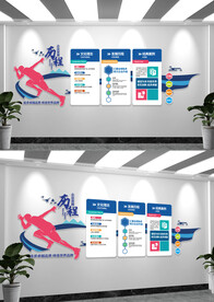 企业公司简介办公室背景文化墙