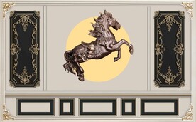 大理石马到成功装饰壁画