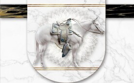 大理石马到成功装饰壁画