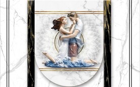 大理石爱情情侣装饰壁画