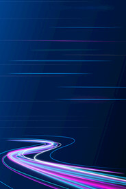 竖版蓝色科技光线速度方向年会背