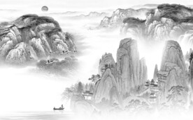 高雅 轻奢灰色山水 TiF分层