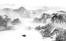 极简 灰色意境山水 TiF分层